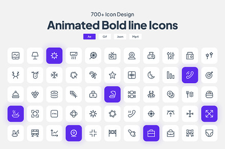 Bold Lines Animations, an Outline Icon by Vectors Market