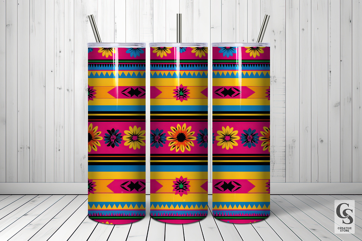 Bright Mexican Serape Digital Papers, a Pattern Graphic by Creative Store (Photo 2 of 5)