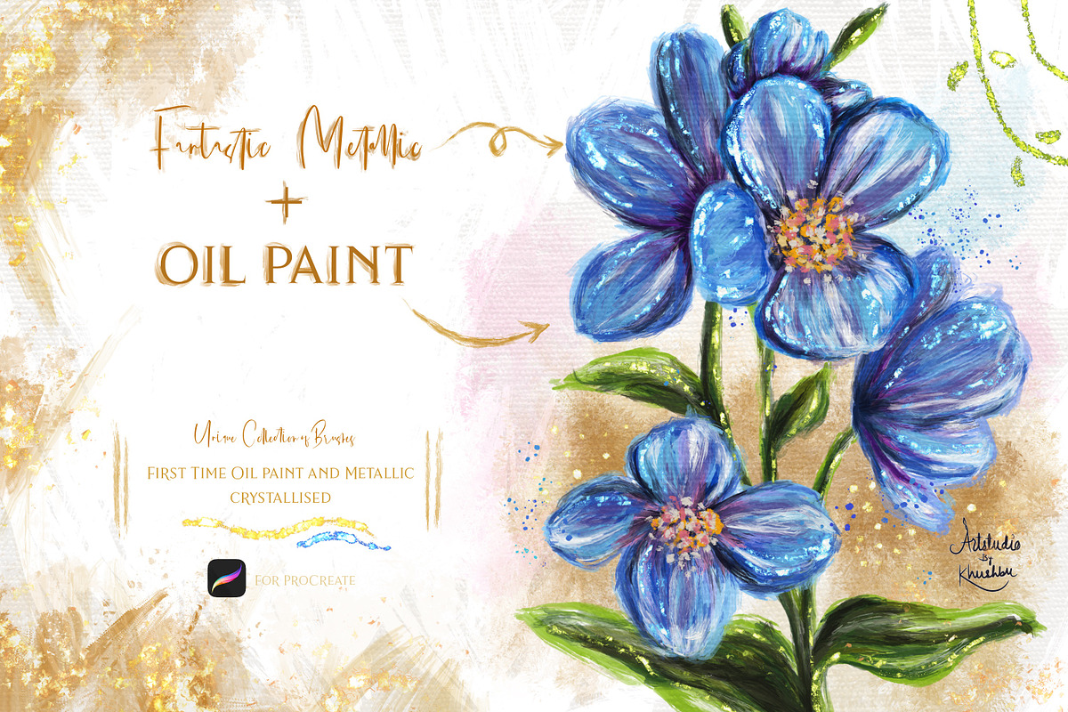 Fantastic Oil Paint Procreate, a Brush Add-On by ArtstudioByKhushbu (Photo 2 of 21)
