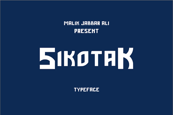 SIKOTAK Typeface preview 8