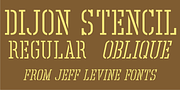 Dijon Stencil JNL, a Serif Font by Jeff Levine Fonts (Thumbnail 1 of 4)
