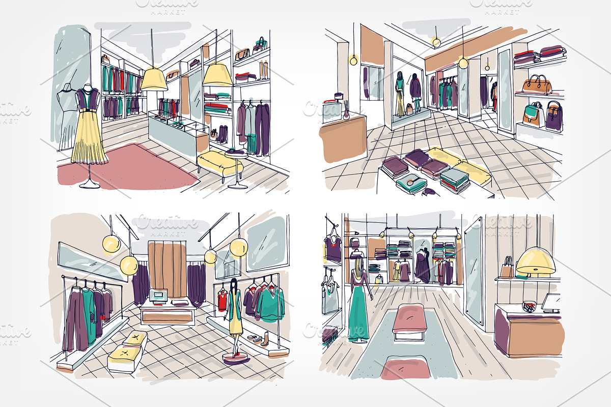 Boutique interior with furnishings, a Decorative Illustration by Good Studio (Photo 1 of 4)