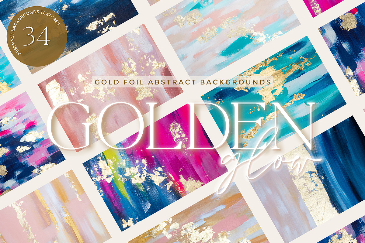 Golden Glow Abstract Backgrounds, a Texture Graphic by Carla Fern Designs (Photo 1 of 10)
