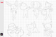 Procreate Chibi Kemonomimi Animal, a Brush Add-On by ArtPrintBabe (Thumbnail 3 of 3)