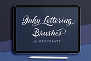 Inky Lettering Procreate Brush Set, a Brush Add-On by Molly Suber Thorpe (Thumbnail 1 of 14)