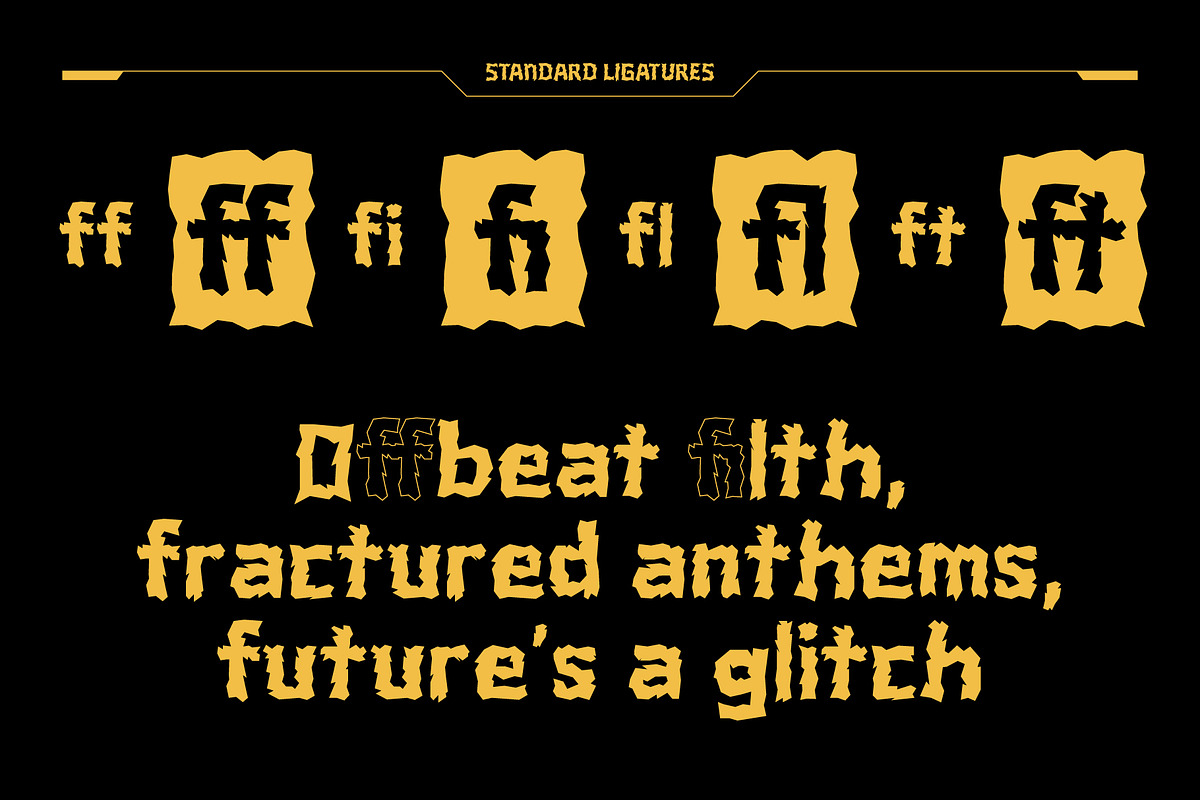 Carrow – Experimental Distrorted, a Sans Serif Font by Drizy (Photo 5 of 10)