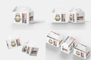 Takeaway Box Packaging Mockup