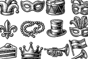 Carnival Festival Vintage Set, an Object Graphic by RT Studio (Thumbnail 3 of 3)