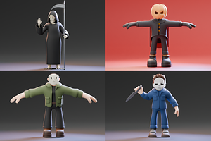 Halloween 3D Character Pack 02