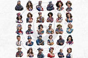 4th of july Patriotic Characters V1, a Person Illustration by ThatsDesignArt (Thumbnail 5 of 12)