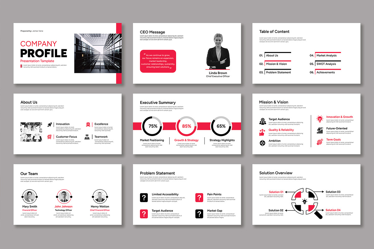 Modern Company Profile Presentation, a Presentation Template by Mighty-Slide (Photo 2 of 4)