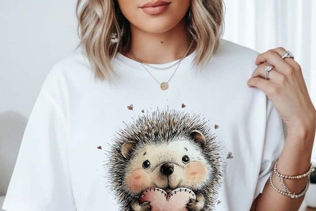 Valentine's Day Hedgehog Clipart, a Graphic by one-touch (Photo 2 of 7)