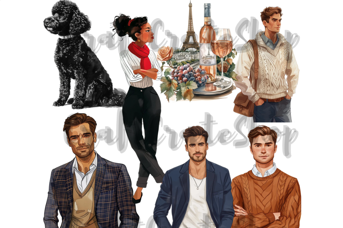 Watercolor Paris clipart, an Illustration by CraftCrateShop (Photo 3 of 8)
