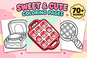 Sweet & Cute Coloring Pages Vol. 1, an Object Illustration by Inkivelle Studio (Thumbnail 1 of 3)
