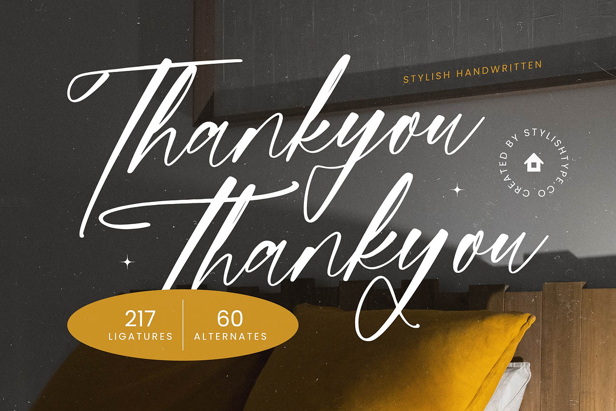 Homestay Nighter Stylish Handwritten, a Handwritten Font by stylishtype.co (Photo 20 of 20)