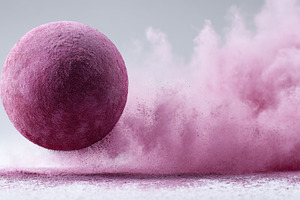 Pink powder burst in motion, a Photo by Beautiful things