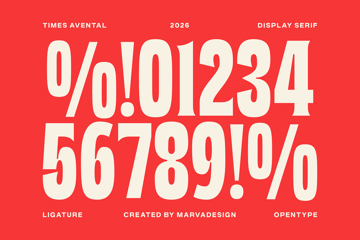 Times Avental Font, a Serif Font by Marvadesign (Photo 7 of 12)