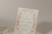 Blush Pink Watercolor Floral Bows, a Decorative Illustration by Veris Studio (Thumbnail 6 of 15)