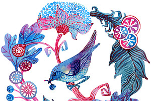 Bird in the wreath