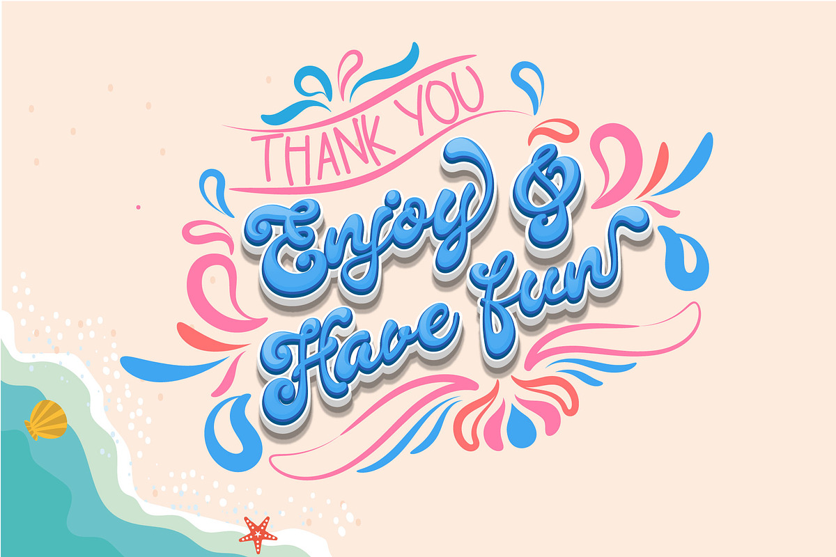 Summer Party Font, a Script Font by Nobu Collections (Photo 9 of 10)