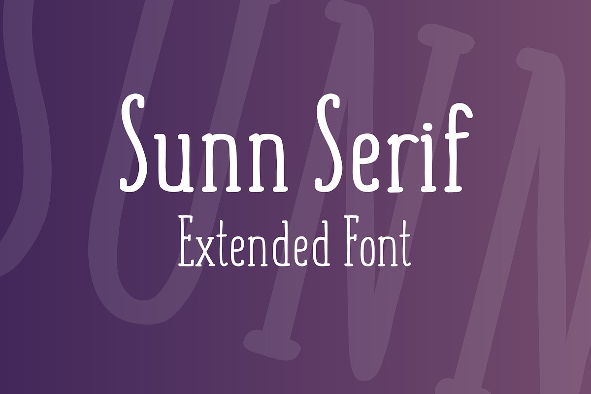 SUNN Serif Extended Font, a Font by Wild Ones (Photo 1 of 7)