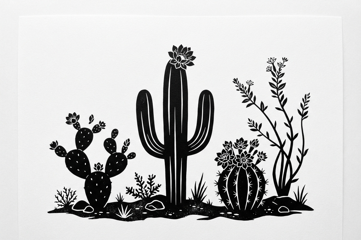 60 Desert Cactus Floral Silhouette, a Seasonal Illustration by Amazin_art (Photo 26 of 38)