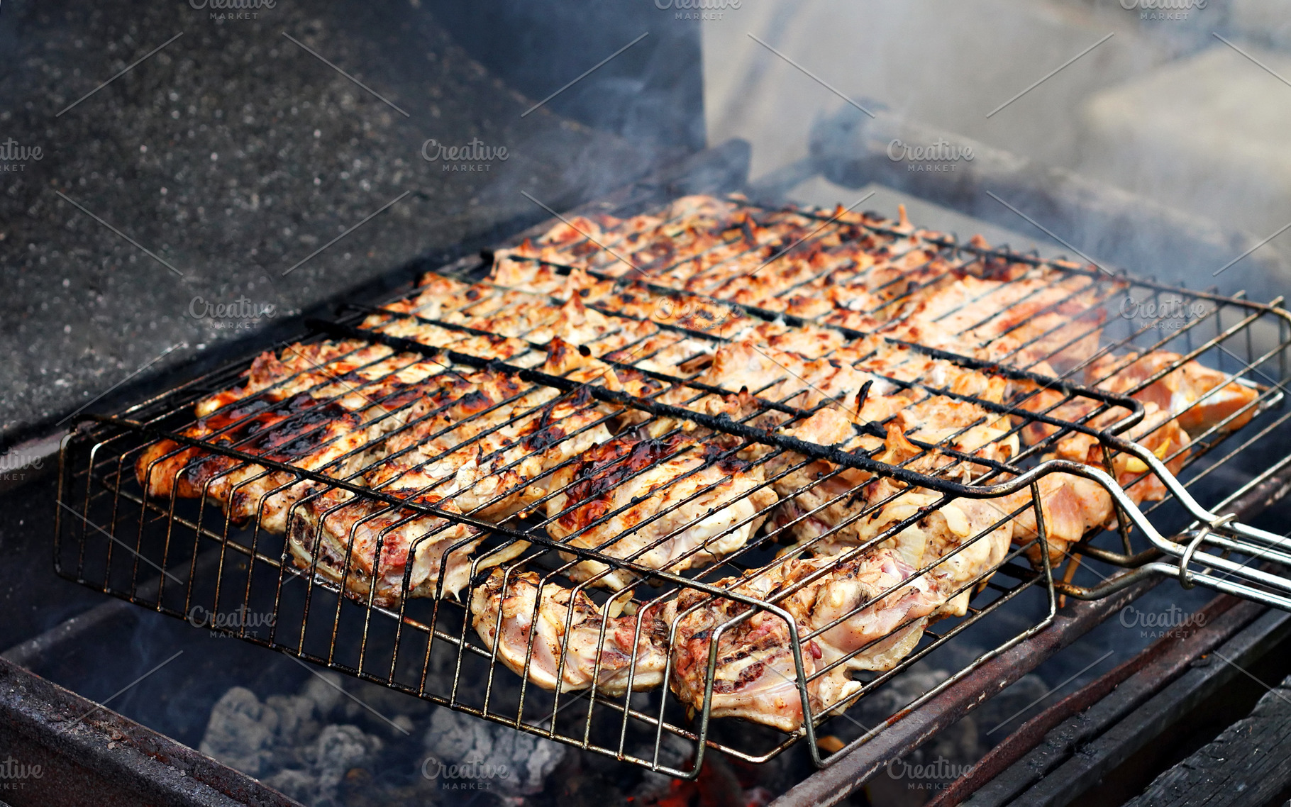 Meat cooking, a Photo by saiko3p