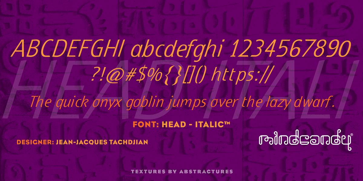 Head™, a Sans Serif Font by MINDCANDY (Photo 2 of 4)