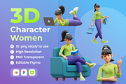 Character Women 3D Illustration, a Characters & Person 3D Model by Vektora Studio (Thumbnail 1 of 2)