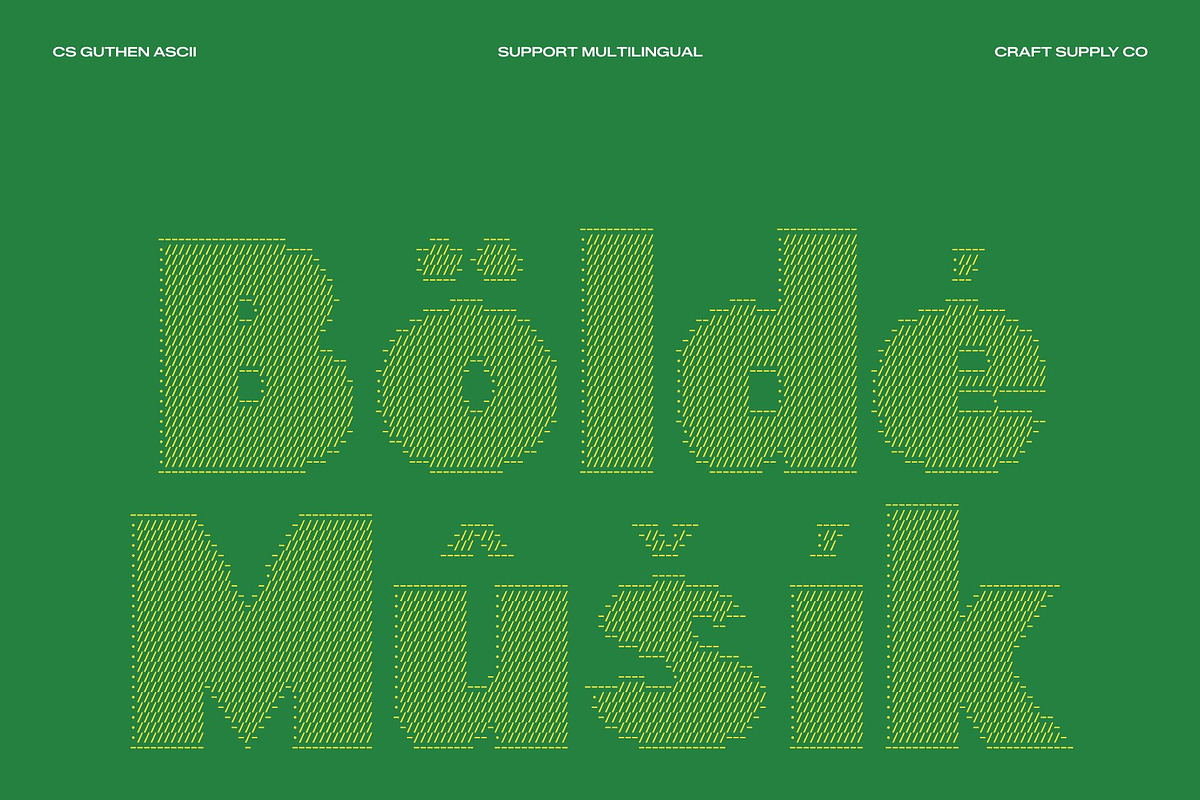 CS Guthen Ascii, a Sans Serif Font by Craft Supply Co. (Photo 7 of 8)
