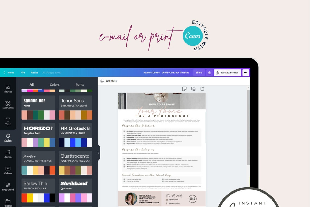 Home Photo Shoot Checklist - CANVA, a Presentation Template by RealEstateDreams (Photo 2 of 5)