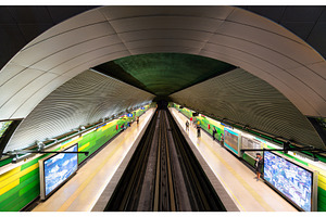 Barrancas Metro Station platform on, a Transportation Photo by Leonid Andronov