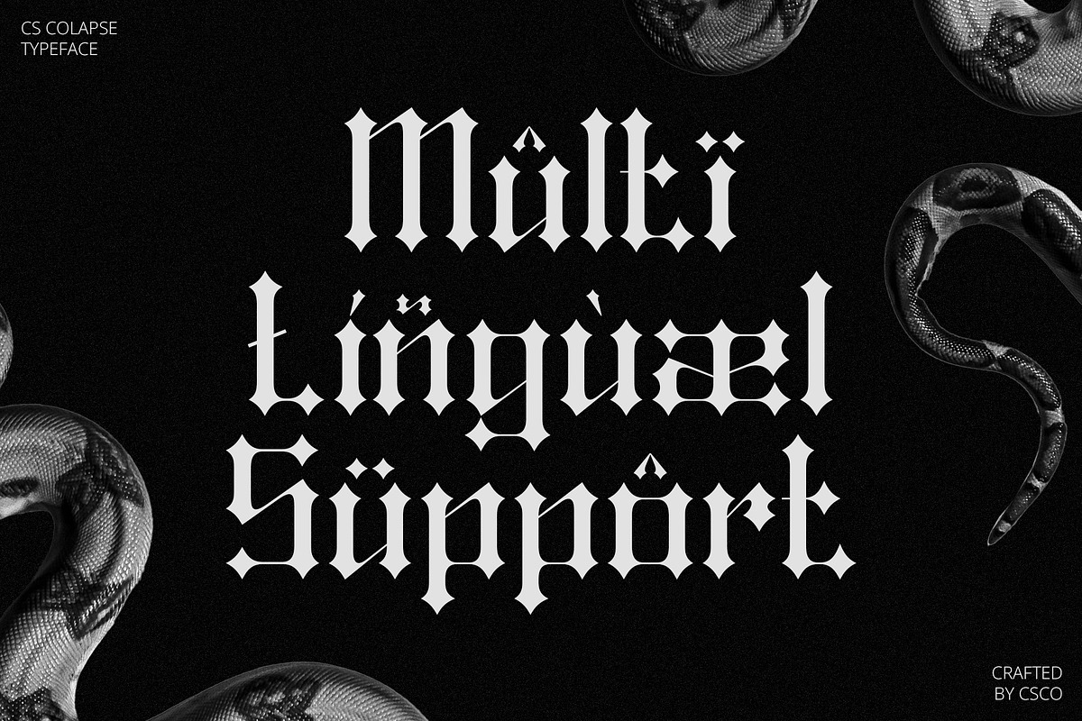 CS Colapse – Gothic Font, a Sans Serif Font by Craft Supply Co. (Photo 7 of 8)