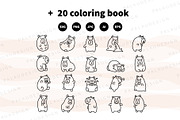 Capybara Emotions Clipart, an Animal Illustration by Palau (Thumbnail 9 of 10)