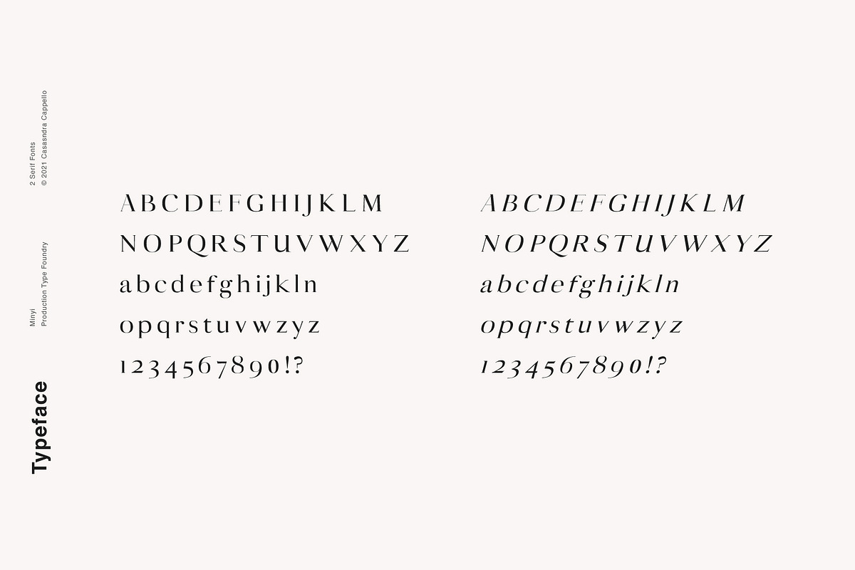 Minyi - A Feminine Serif Typeface, a Serif Font by Cassandra Cappello (Photo 5 of 5)
