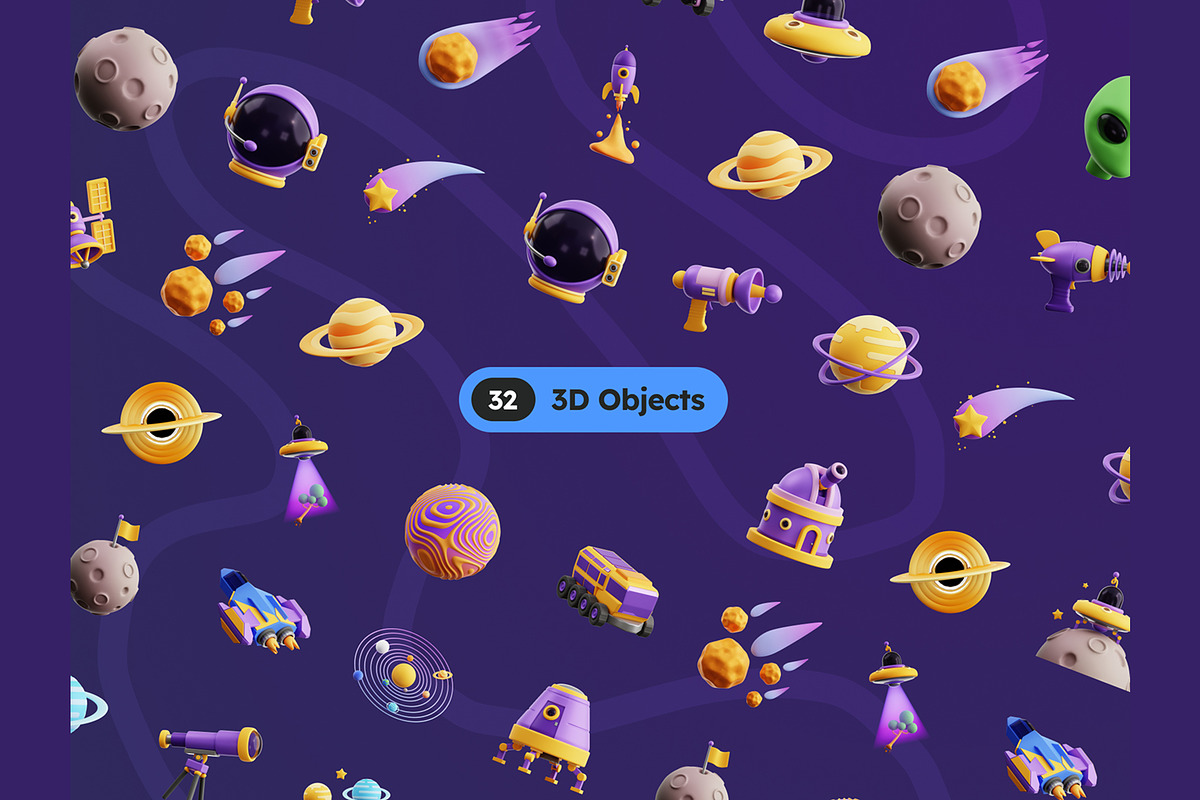 Space 3D Icons, an Object 3D Model by Rakata Studio (Photo 5 of 7)