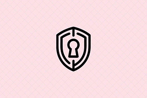 Shield Keyhole Icon, an Object Illustration by Vectorium Studio