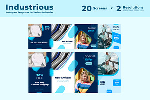 Industrious Instagram Templates PSD