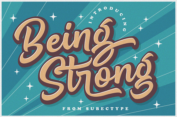 Being Strong Bold Script Font