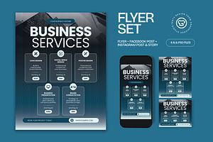 Business Services Price List Flyer, a Flyer Template by graphicook