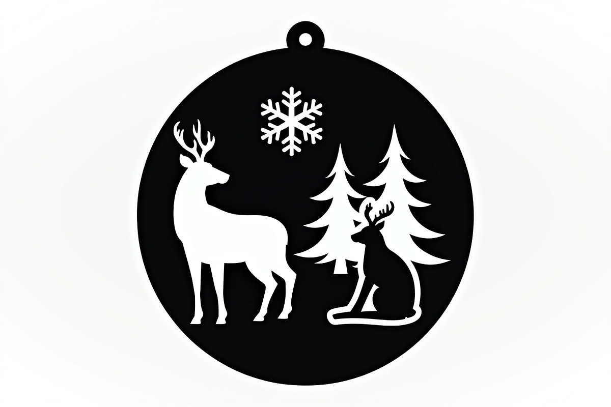 Christmas Laser Cut Ornament Bundle, a Graphic by Designer_Momina (Photo 14 of 14)