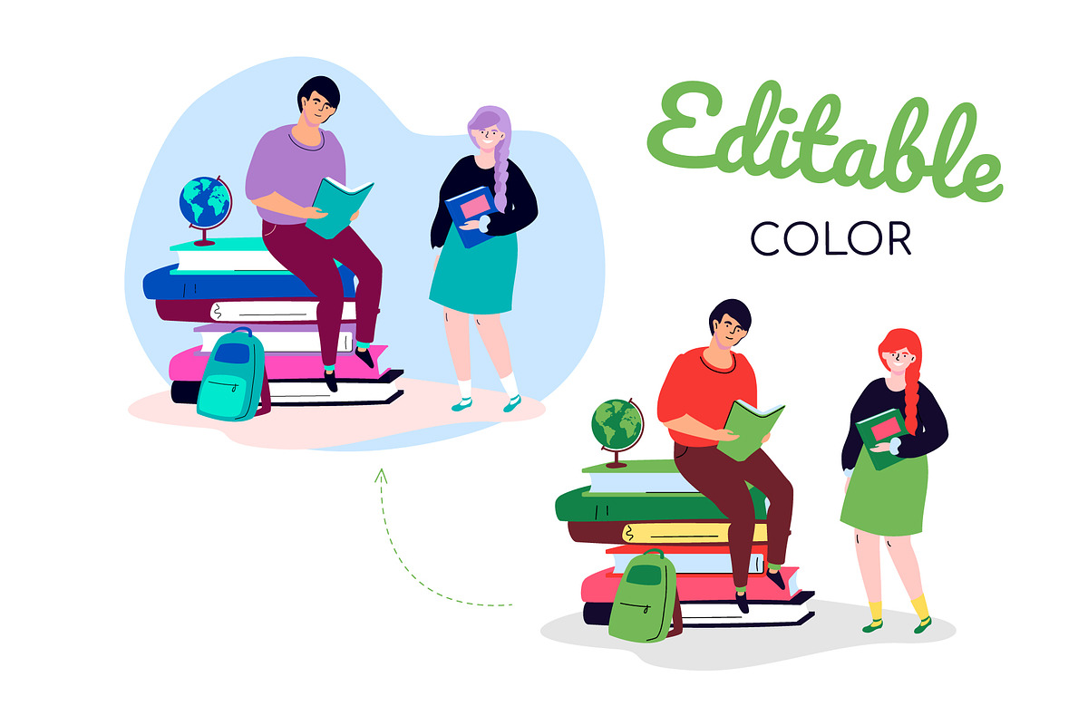 Human - Campus Life Illustrations, a Templates & Theme by Boyko Pictures (Photo 5 of 13)