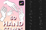 Procreate hands stamps, a Brush Add-On by vurdembrushes (Thumbnail 1 of 3)