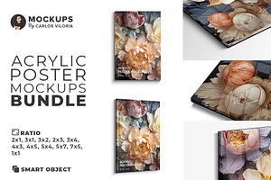 Acrylic Poster Mockups Bundle