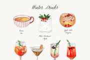 Winter Drinks Christmas Cocktails, a Food Illustration by Catch the Dream Art (Thumbnail 4 of 8)