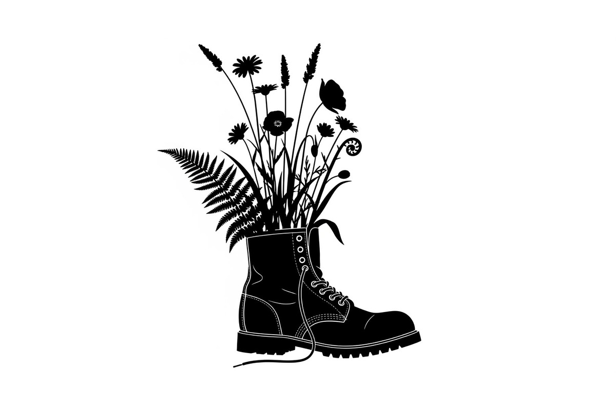 Floral Boot Silhouette Bundle, an Illustration by Gaye Art (Photo 2 of 31)