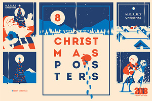 -50% 8 Christmas Posters & Cards