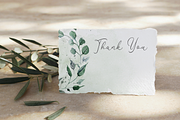 6 Piece Greenery Wedding Invite Set, an Invitation Template by R Whitehurst Design (Thumbnail 11 of 11)
