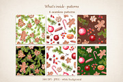 Watercolor Christmas Food Clipart, a Food Illustration by Where summer is (Thumbnail 9 of 11)