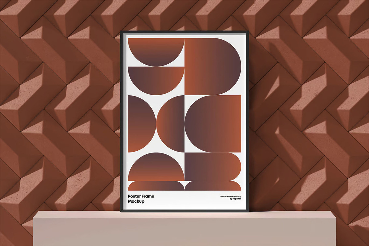 Poster Frame Mock-up, an Advertising Mockup by Se٧enStudio (Photo 6 of 16)